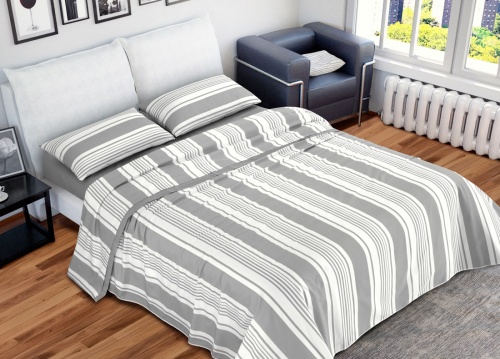 COMPLETO LETTO COPRILETTO MATRIMONIALE “RIGHE”