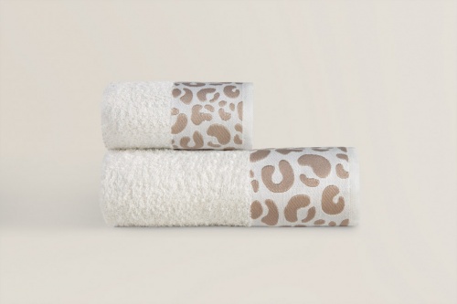 SET 2 ASCIUGAMANI “LEOPARDO” PANNA