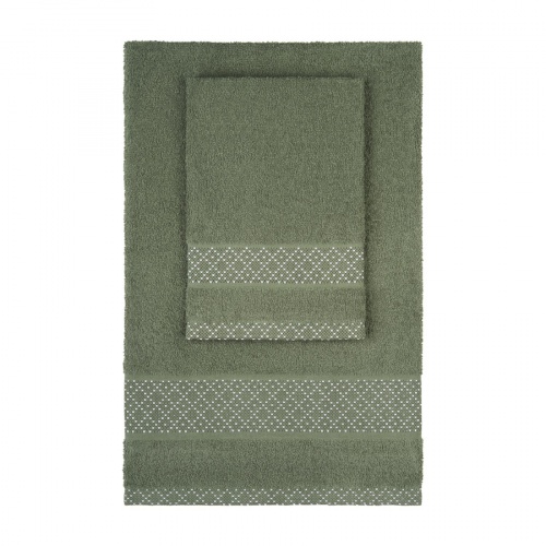 SET 2 ASCIUGAMANI “KAROL” VERDE