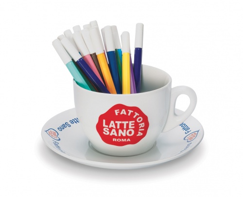 TAZZONE PORTA OGGETTI CON PIATTO LATTE SANO