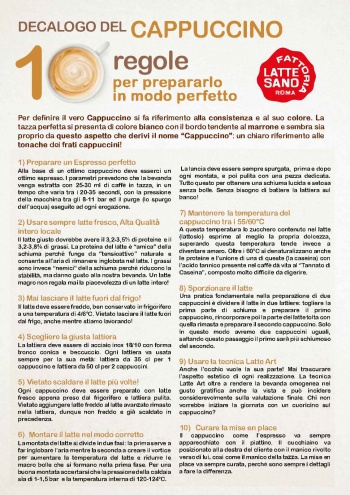 NATALE:  ARRIVA IL DECALOGO DEL CAPPUCCINO PERFETTO, 10 REGOLE A PROVA DI BOMBA