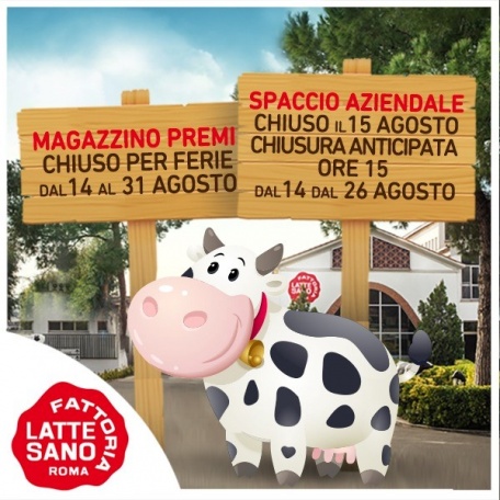 MAGAZZINO PREMI & SPACCIO AZIENDALE, ORARI E CHIUSURA FERIE