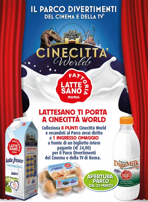 IL DIVERTIMENTO E' GARANTITO CON LATTE SANO E CINECITTA' WORLD 2019!