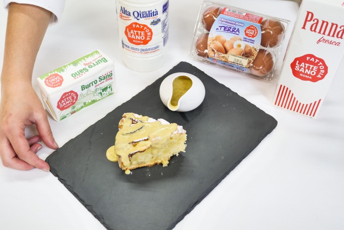 TORTA DI MELE CON CREMA INGLESE
